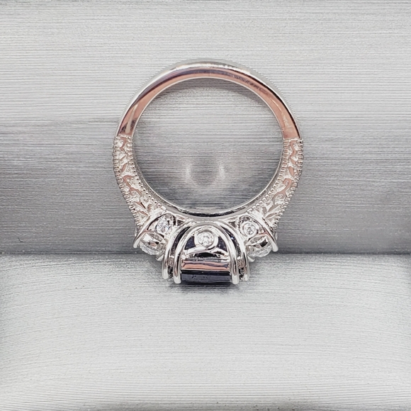 Tanzanite Ring Oval Diamond Ring Simulants Platinum 925 Sterling Silver ring lot - Picture 3 of 9